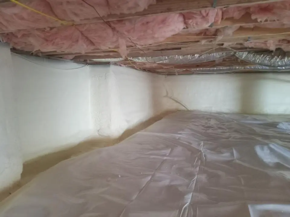 Crawl space encapsulation with closed-cell spray foam for Attic Insulation in Vandalia